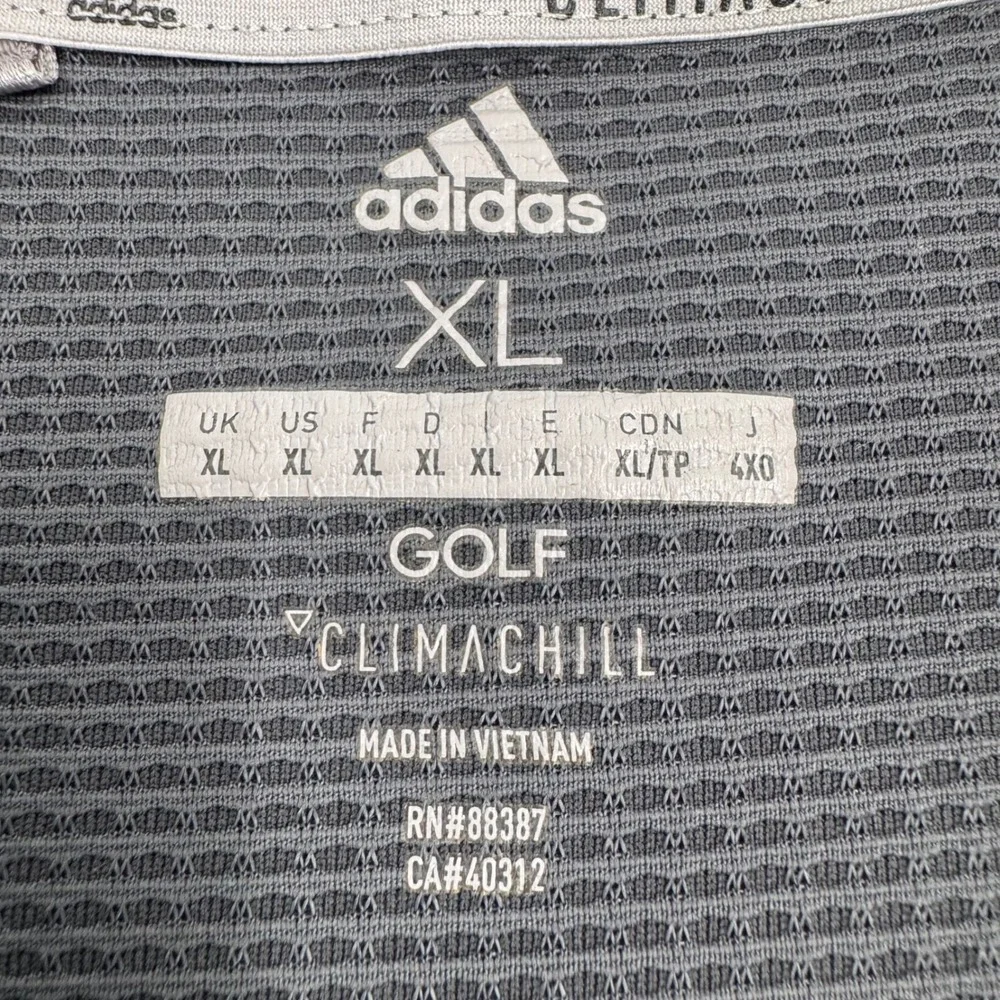 Adidas Golf Polo Shirt XL Mens Gray PGA West 41st Wild Turkey Open ClimaChill‎